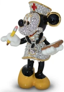 Disney Parks Arribas Brothers Swarovski® Crystal Nurse Minnie Jeweled Figurine - Picture 1 of 3