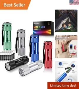 Ultra-Bright 6-Pack LED Mini Flashlights in Assorted Colors for All Occasions - Picture 1 of 10