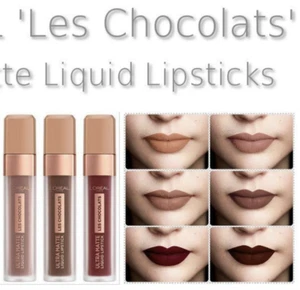 L'OREAL 'Les Chocolats' Ultra Matte Liquid Lipstick Nude Neutral Shades NEW IN! - Picture 1 of 12