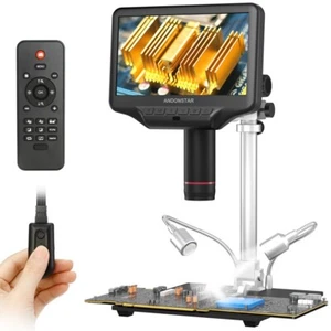 Digital Remote Microscope 7" Screen +12.5" Metal Base Stand Andonstar AD407 PRO - Picture 1 of 6
