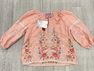 Johnny Was Hazelton Bluse in Apricot S| Neu mit Etikett! Reg 210 $ Boho Bauer - Bild 1 von 4