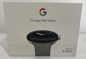 Google - Pixel Watch złoty smartwatch ze stali nierdzewnej 41mm z aktywną opaską Hazel - Zdjęcie 1 z 2