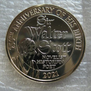 Great Britain UK 2 Pounds 2021 The Birth of Sir Walter Scott Bi-metallic Coin - Picture 1 of 2