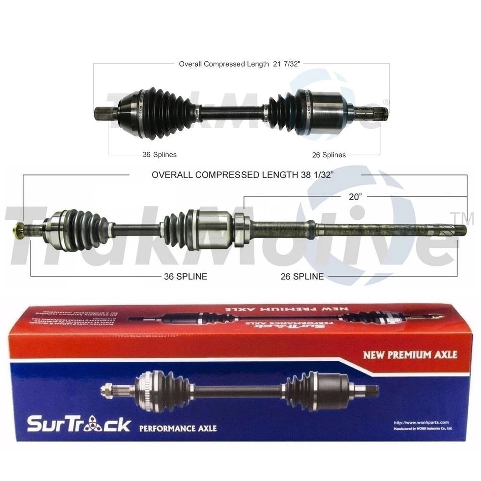 Juego de 2 ejes delanteros SurTrack CV para Volvo S40 V50 AWD 2005-2010 Foto 1 de 1