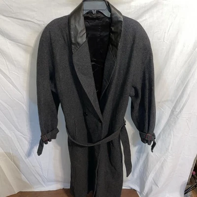 Gabardina vintage Fidelity para hombre talla grande gris lana exterior calor fiesta  Foto 1 de 4