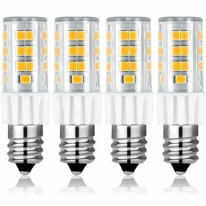 Luxrite Dimmable E12 LED Bulbs T4/T3 40W Equivalent 3000K 500lm ETL (4-Pack) - Picture 1 of 6