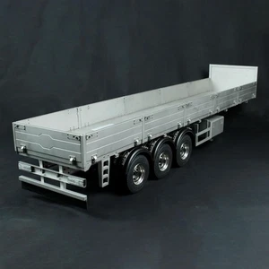 Semirimorchio in metallo 1/14 3 assi per RC trattore camion auto telecomandata - Foto 1 di 10