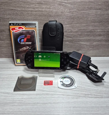 Sony PSP 3003 Rare Gran Turismo Limited Ed. + Charger, Case & 2 x Games Tested - Image 1 of 4