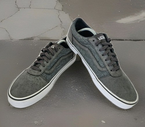 Scarpe da skate Vans sneakers uomo taglia 10 grigio scamosciato stringate basse
