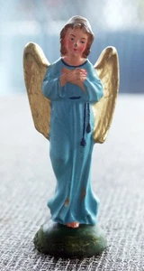 Figura Belén Navidad Ángel De Pie De Colección Pintado a Mano en Italia - Imagen 1 de 6