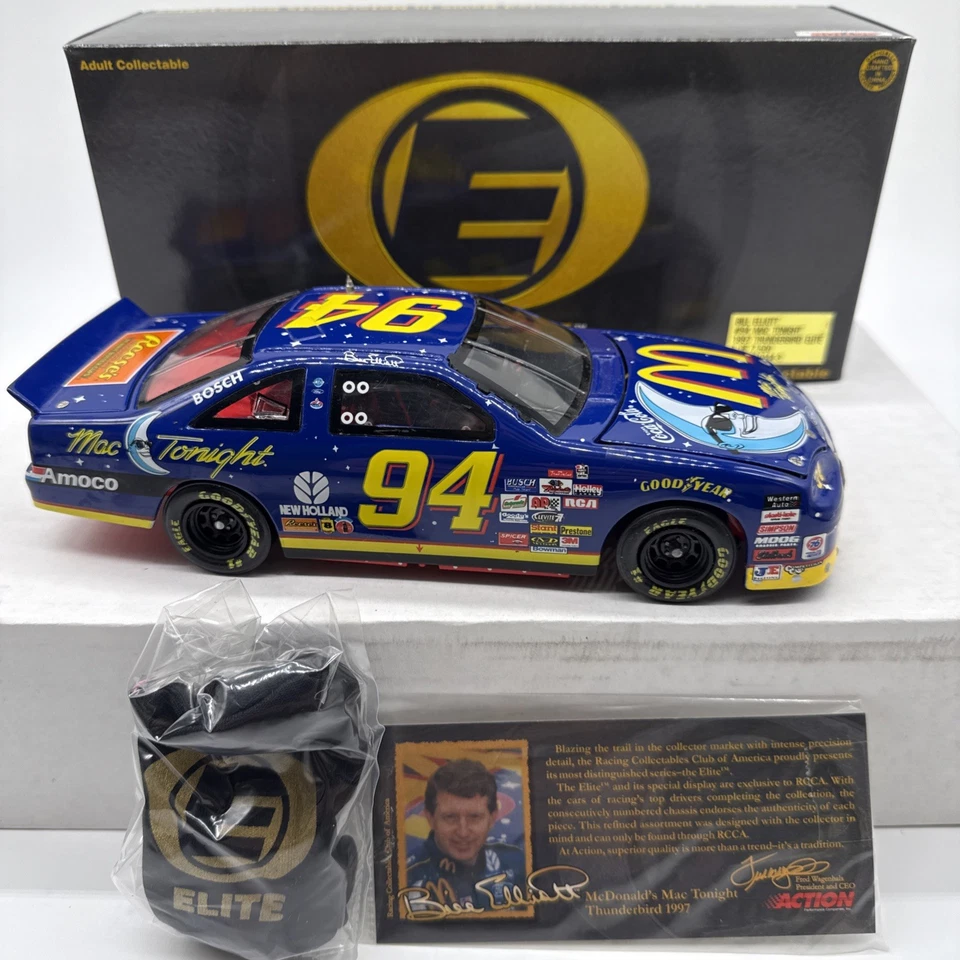 Bill Elliott #94 Mac Tonight 1997 Ford Thunderbird Elite NASCAR 1:24 1 de 7.500 Foto 1 de 4