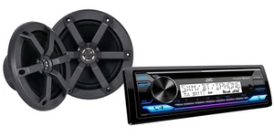 Paquete de altavoz y receptor de audio marino JVC KD-PKT92MBS CD digital - Imagen 1 de 7