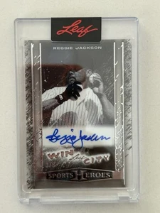 2025 Leaf Sports Heroes Win City Reggie Jackson Blue Auto 3/8 - Picture 1 of 2