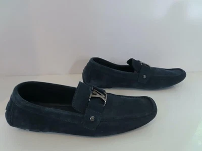 Louis Vuitton синий телячьей кожи замши Монте-Карло мокасины мокасины Великобритании 10,5/США 11,5 - Изображение 1 из 4