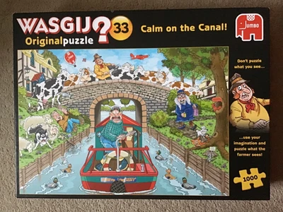 CALM ON THE CANAL!  WASGIJ NO.33 ORIGINAL 1000 PIECE JIGSAW PUZZLE - VGC - Image 1 of 4