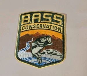BASS Anglers Sportsman Society Conservation Bass Fishing Embroidered Fish Patch - Picture 1 of 4