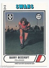 1976 Scanlens (101) Barry BEECROFT South Melbourne