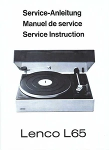 Lenco Service Manual für L 65  mehrsprachig Copy - Picture 1 of 1