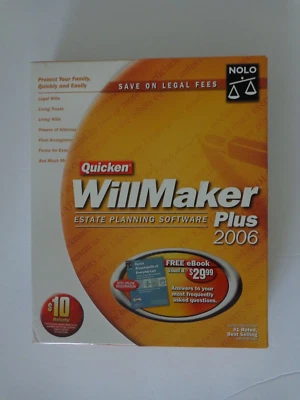 Quicken WillMaker Plus 2006 Estate Planning Software For Windows 98/Me/2000/XP - Image 1 of 4