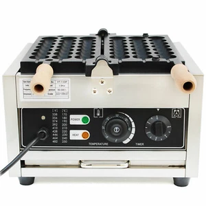 Commercial Electric 42pcs Donut Ball Waffle Maker Steel Baker Machine Nonstick - Picture 1 of 11