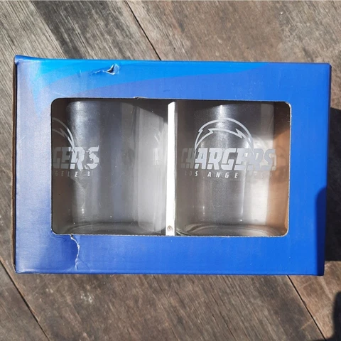 Duck House Los Angeles Chargers Clear Rocks Glass Set NFL Licensed Cover