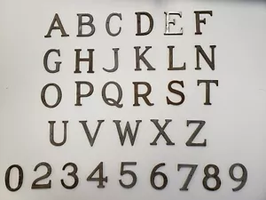 Metall Buchstaben und Zahlen 1 3/4 Zoll lang römische Schrift Preis pro Buchstabe* - Bild 1 von 2