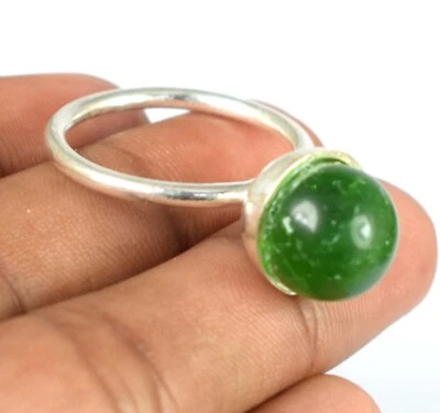 Birthday Gift Round 23.10 Ct Green Topaz Gemstone Ball Ring Certified - Image 1 of 4