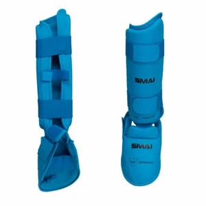 PARATIBIA PIEDE OMOLOGATO KARATE WKF SHIN & INSTEP ParatibiaPiede BLU PROTEZIONE - Imagen 1 de 6