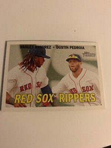2016 TOPPS HERITAGE High Number Combo Cards CC-10 Pedroia/Ramirez Red Sox
