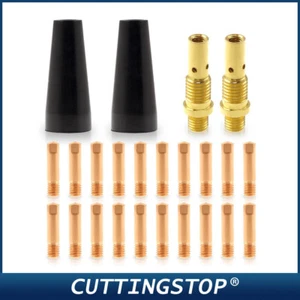 24pc MIG Flux Core Gasless Nozzle 0.035" Tip Gas Diffuser fr Lincoln Magnum 100L - Picture 1 of 5
