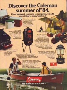 Vintage 1984 Coleman Camping/Outdoor Accessories Print Ad - Picture 1 of 1