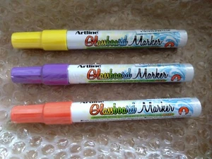 Artline Glasbrett Marker 3 Farben Set intensive lebendige Farbe für Markierglas - Bild 1 von 4