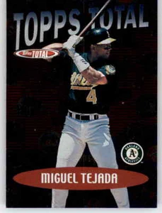 Topps Total Total Topps 2002 Miguel Tejada inserto de lámina MLB PWE A's Athletics #45 - Imagen 1 de 2
