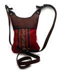 Handmade Leather Shoulder Bag Andean Mountains Cusco