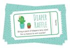 Cactus Design Baby Shower Diaper Raffle Cards (24-Count)