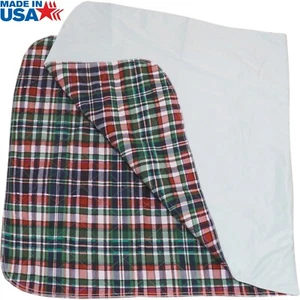 Almohadilla de cama lavable de 36 x 72 pulgadas de tamaño grande / 3XL almohadilla a cuadros para incontinencia - Imagen 1 de 1