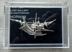 SILBERNE DESIGNER-BROSCHE - JUHLS - NORWAY - in OVP - WIE NEU - 925er - Bild 1 von 3