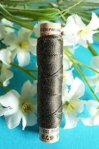 1284B / Superb Coil Drawstring Silk Gutermann Halma " Brown " N° 672 - Picture 1 of 2