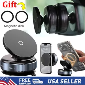 Vacuum Magnetic Suction Cup Car Phone Holder Stand Mount 360° Rotation - Picture 1 of 17