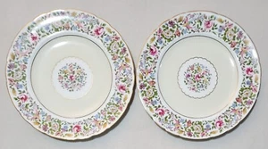 Royal Crown Derby Cotswold Birds Floral Dinner Plate Set Of 2 - Picture 1 of 6