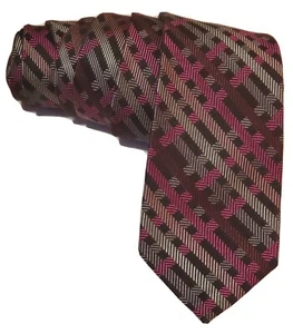 Alfani Men's Multicolored Striped Skinny Dress Necktie 100% Silk L 59" W 3 3/4" - Picture 1 of 5
