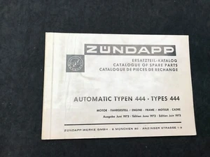 Lista de piezas de repuesto catálogo Zündapp 444 Automatic Mofa junio 1973 - Imagen 1 de 3