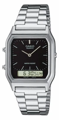 Orologio Unisex Casio Vintage AQ-230A-1DMQYES Rettangolare Analogico E Digitale - Immagine 1 di 3