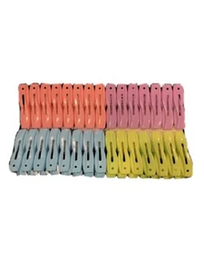 90 Pcs Plastic Clothespins Laundry Clothes Pins Large Spring Multi Color - Picture 1 of 4
