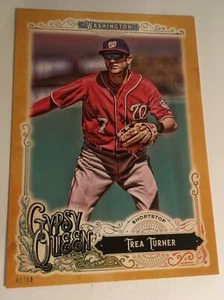 2017 Topps Gypsy Queen Jumbo 5x7 Trea Turner Nationals 16 #'d 02/10 Gold - Picture 1 of 1