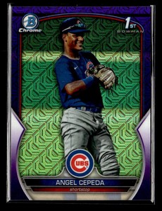 2023 Bowman Chrome Mega #BCP-205 Angel Cepeda Purple Mojo Refractor /299