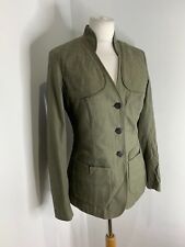 BNWT Beretta Franciacorta green quilted blazer jacket UK 10 NEW fitted cotton