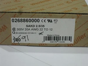 qty 91 Weidmuller single deck terminal block single piece 0268860000 SAKD 2.5/35 - Picture 1 of 4