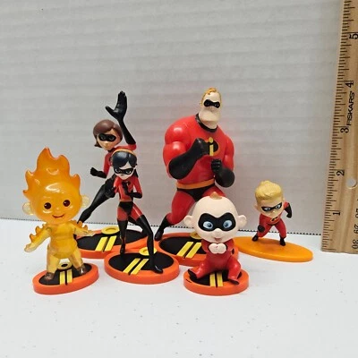 Lote de 6 figuras de PVC INCREÍBLES - Bob Elastigirl Violeta Dash Jack Disney Pixar Foto 1 de 4