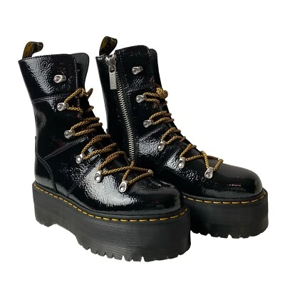 Botas Dr Martens GHILANA MAX Mujer Plataforma Envejecida Charol Talla US 7 Foto 1 de 4